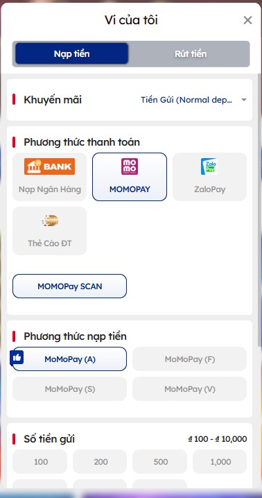 Nạp tiền BJ39 - Cẩm nang toàn diện cho người chơi mới | Hình số 6 Hướng dẫn chi tiết quy trình nạp tiền BJ39